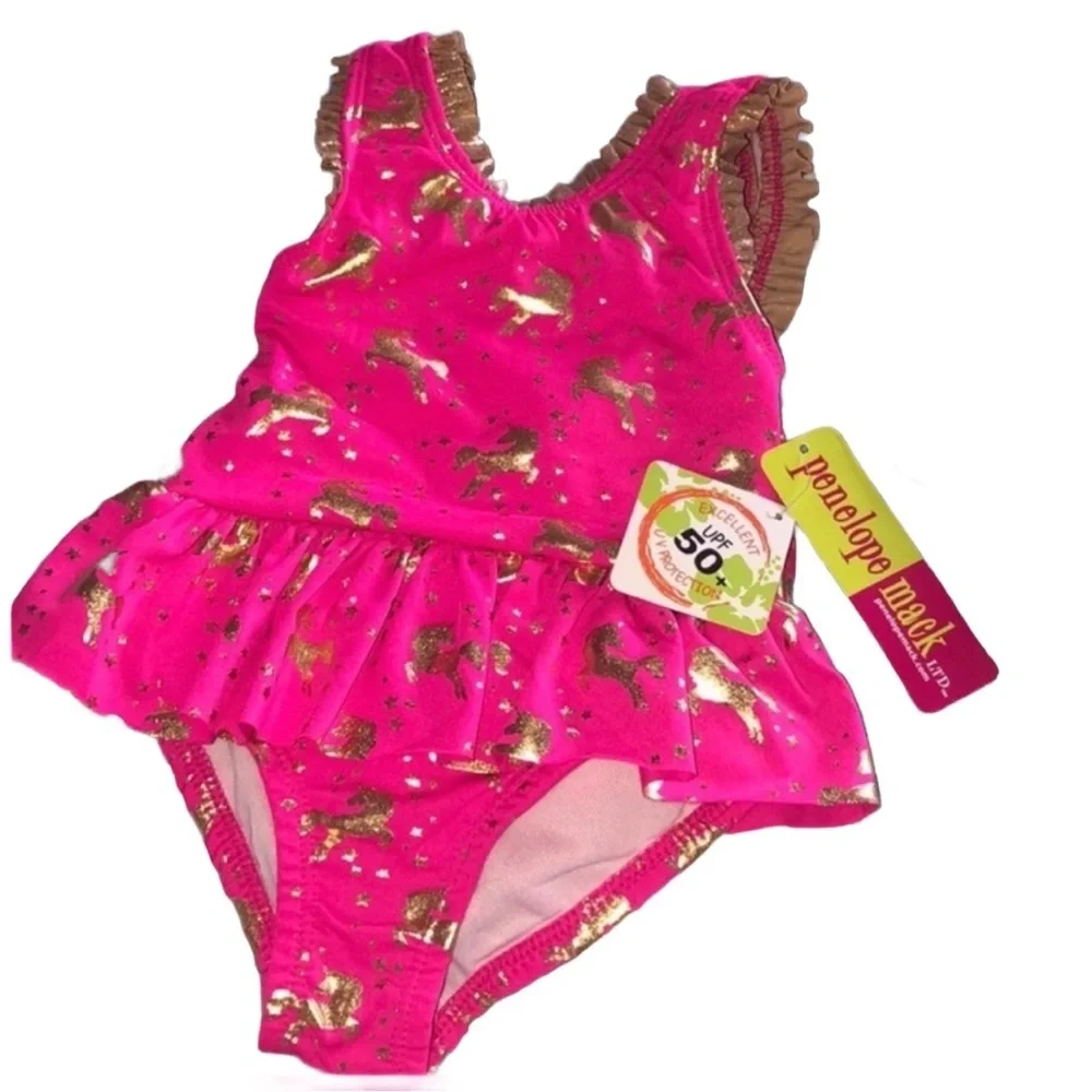 🦄 penelope Mack NWT one piece swim wear size 18M